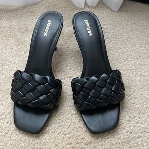 Black Express open toe mules